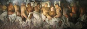 Sleep, oil on canvas, 132 x 731 cm, by Vincent Desiderio