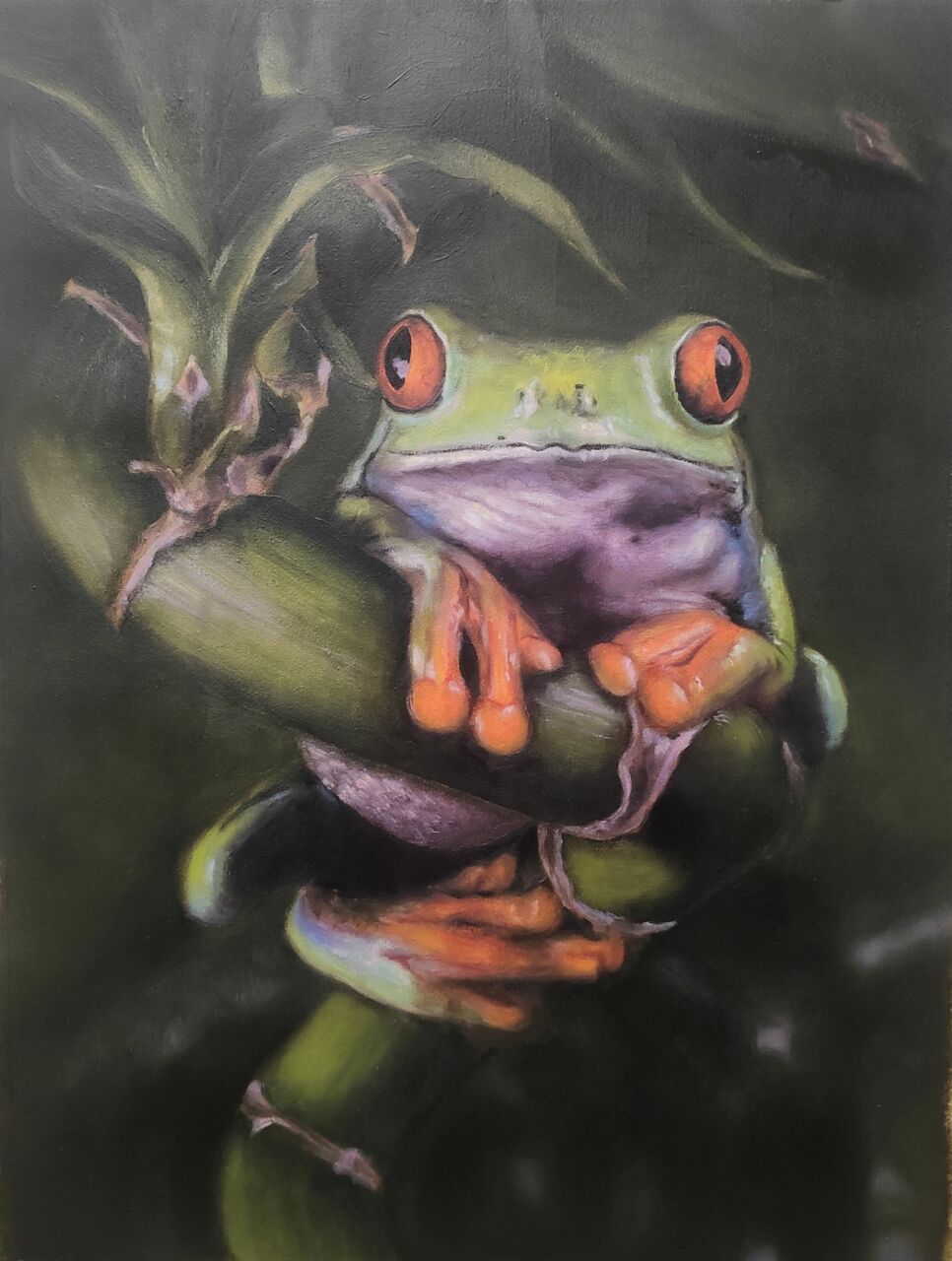 froggy - dipinto a olio di Jessica